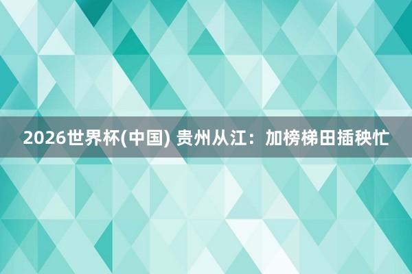 2026世界杯(中國(guó)) 貴州從江：加榜梯田插秧忙
