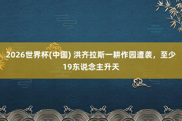 2026世界杯(中國) 洪齊拉斯一耕作園遭襲，至少19東說念主升天